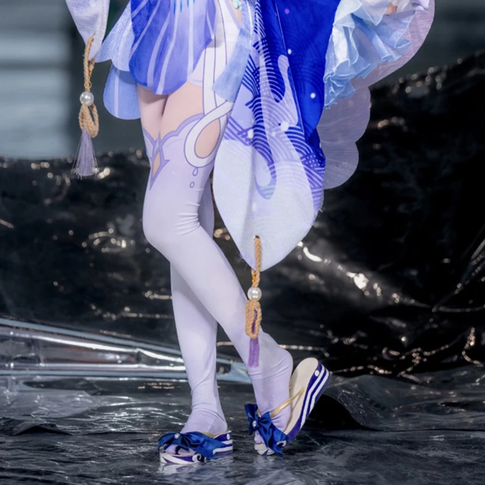 Sangonomiya Kokomi Cosplay Białe pończochy Rajstopy Anime Genshin Impact Kostiumy Pasujące Pończochy Role Play Skarpetki