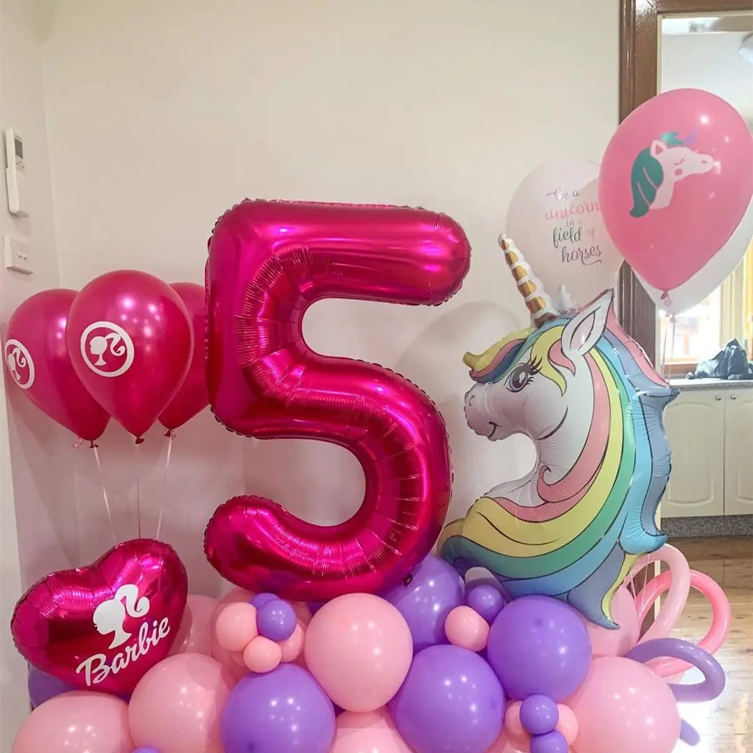 40 Zoll Heiße Rosarote Zahlenballons, Große Riesige Zahlen-Folienballons für Helium, Geburtstagsfeier, Feier, Dekoration, Große Globos – Detail 5