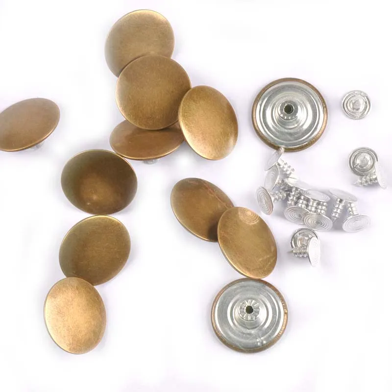 20Pcs/Set Mixed Metal Button For Sewing Clothing Bronze Jeans Buttons Clothes Bags Accessories Garment Decorative 17/20mm c2173