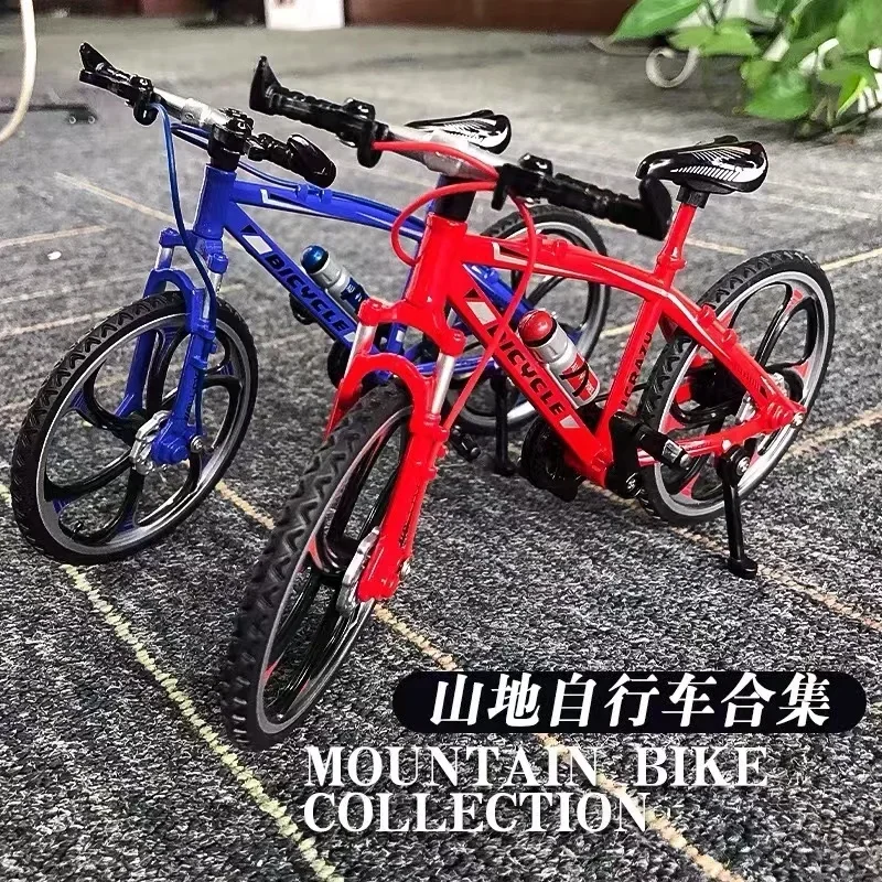 1:8 Mini Finger Mountain Alloy Bicycle Diecast Model Metal Bike Racing Toy Bend Road Simulation Collection Toys for Childrens