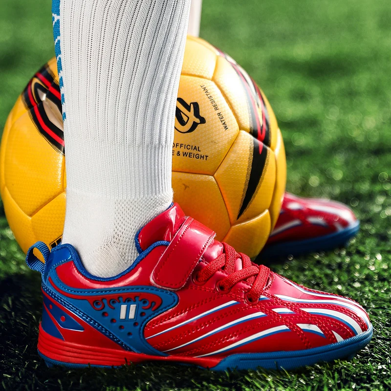 Football boots kids FG/TF ankle boots anti-slip boys and girls football association futsal shoes kids football training