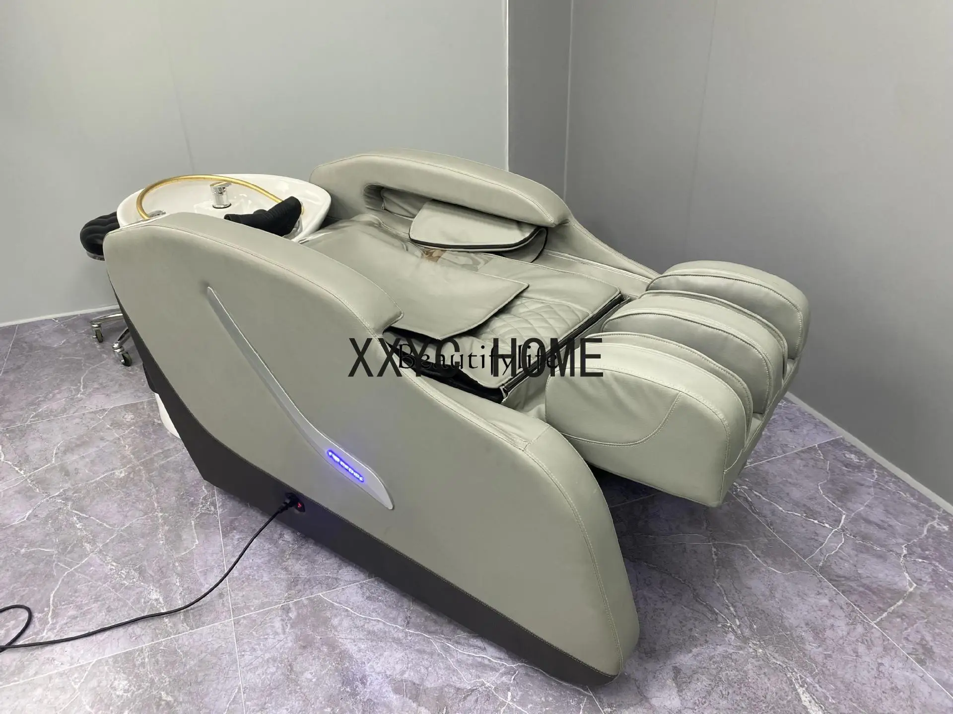 Full-Automatic Intelligent Electric Massage Shampoo Bed Dedicated Ceramic Basin Shampoo Flush Massage Integrated