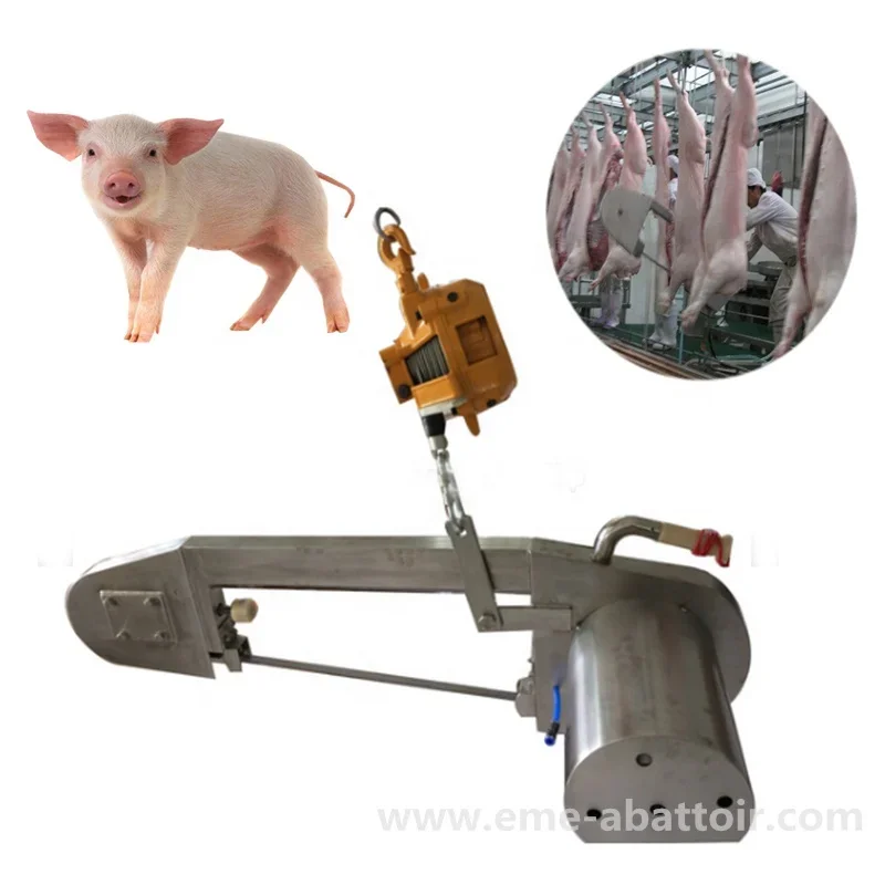 High Efficiency Cow Slaughterhouse Butcher Equipment Belt Type Cattle Splitting Saw Abattoir For Beef Meat Processing Machinery