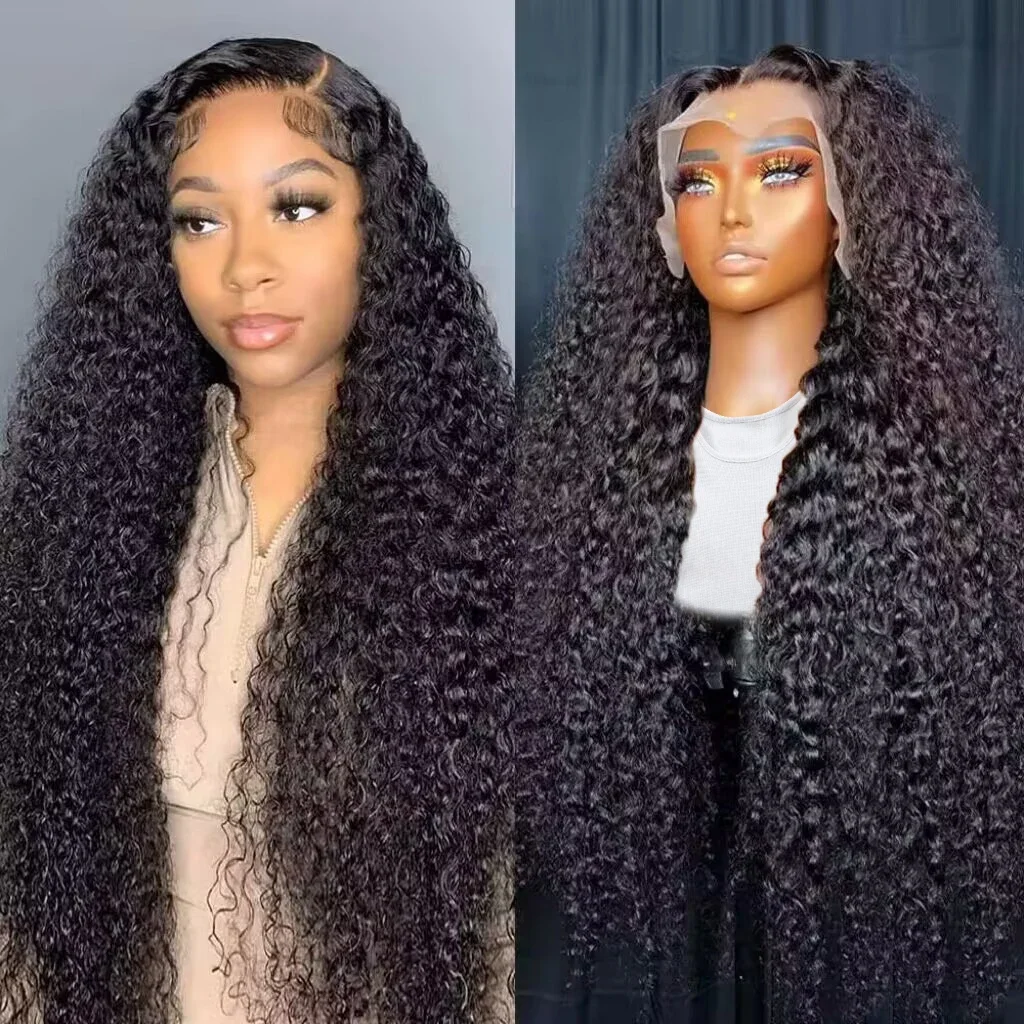 

13x6 HD Transparent Deep Wave Human Hair Lace Frontal Wig 13x4 Curly Lace Front Wig Human Hair Wigs For Black Women