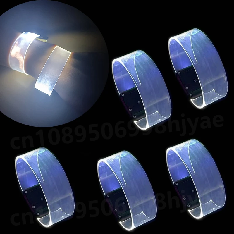 

20/50/100PCS LED Luminous Bracelet Sound Control Glow Bangle Magnetics Glowing Wristband Bracelet Festival Wedding Bar KTV Party