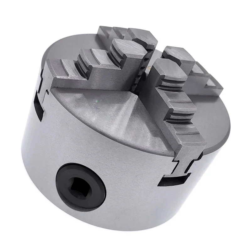 K11-100 4 JawSelf-centeringChuck LatheChuck Scroll Chuck 100mmForSmall Lathe مع الصلب المقسى مع مجموعتين من الفكين K12-100