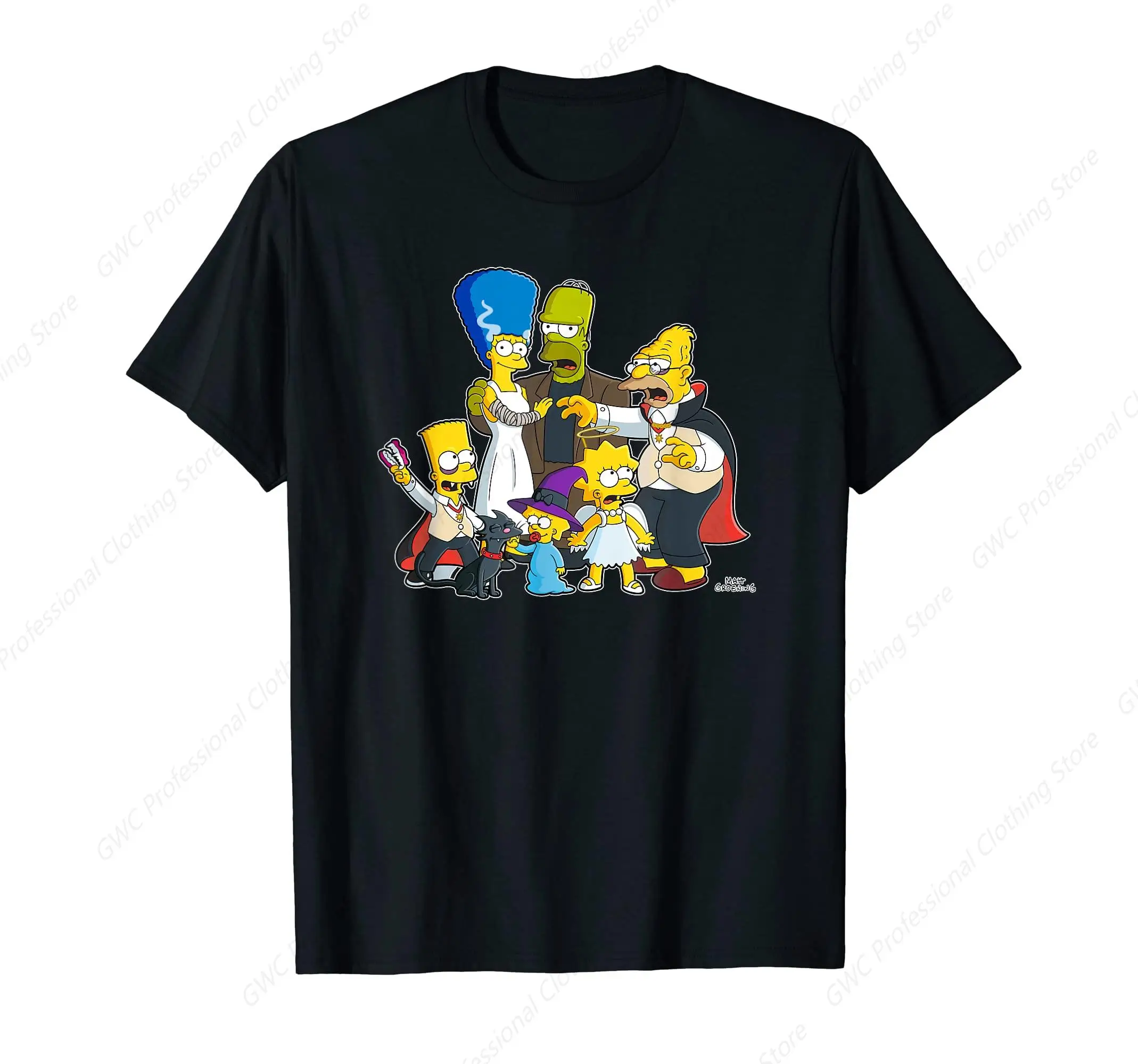 Family Treehouse of Horror Halloween T-Shirt Crew Neck Soft Fitted Tees S - 6XL Fresh Classic Basic Tshirts