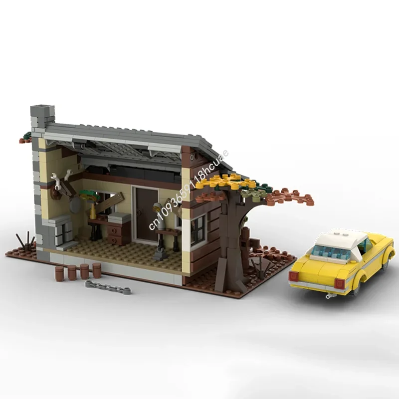 598 elementów Miasto Zła z Krainy Zmartwych Dom Namiotowy Knowby Model Ulicy Klocki do Budowania Kreatywne Edukacyjne Zabawki Prezent dla Dzieci