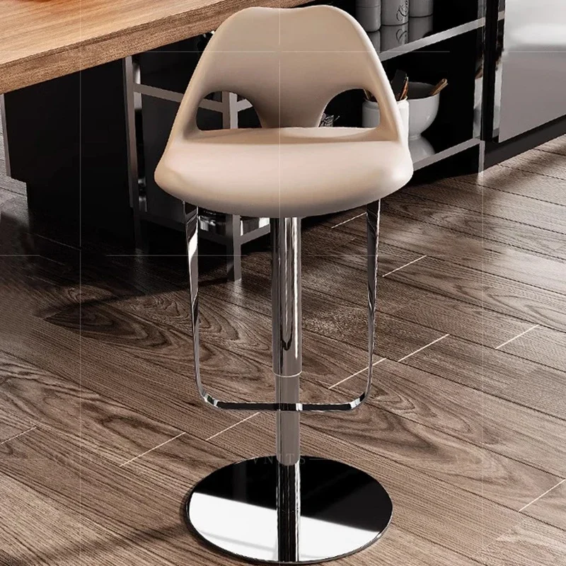 

Commercial Back Swivel Bar Stool Adjustable Height Stainless Steel Nordic Bar Stools Modern Design Barhocker High End Furniture