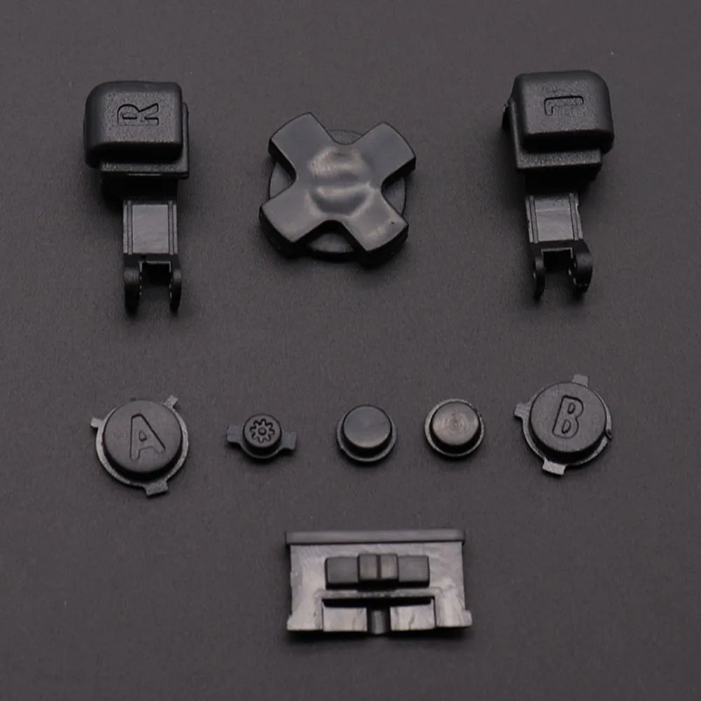 Plastic Full Set Buttons For Gameboy GBA SP A B L R Select Start Power On Off Volume Buttons D Pad key