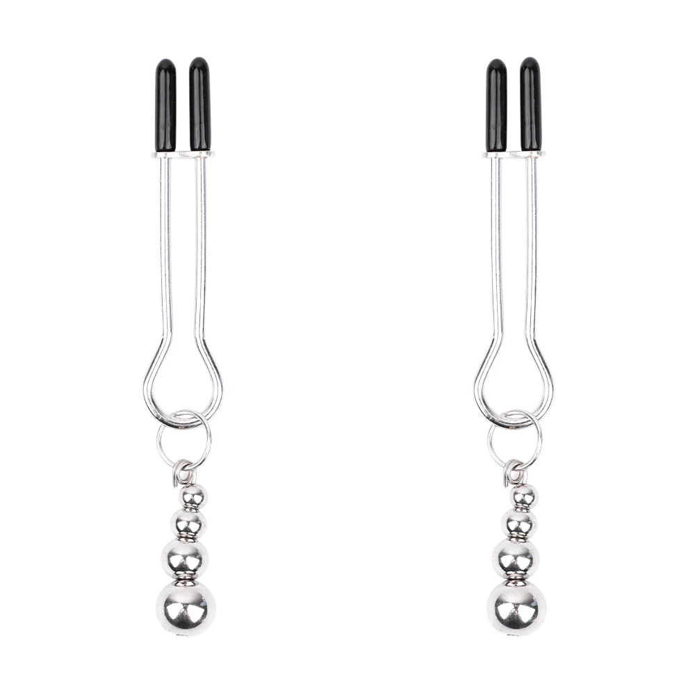 Nipple Clamps with Weights Non Piercing Clip Body Jewelry Sex Toys for Women and Couples