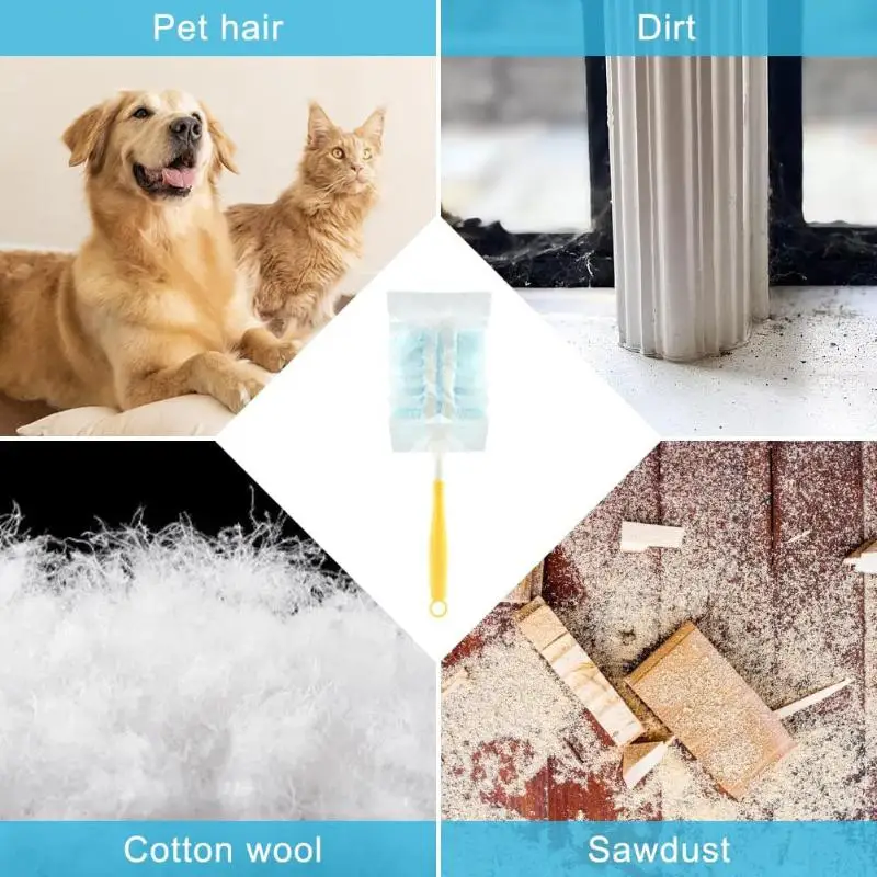 Single-Sided 360 ° Electrostatic Dust Duster Is Used For Large-Scale Cleaning Of Dust, Spider Webs, And Disposable Dust Collecto