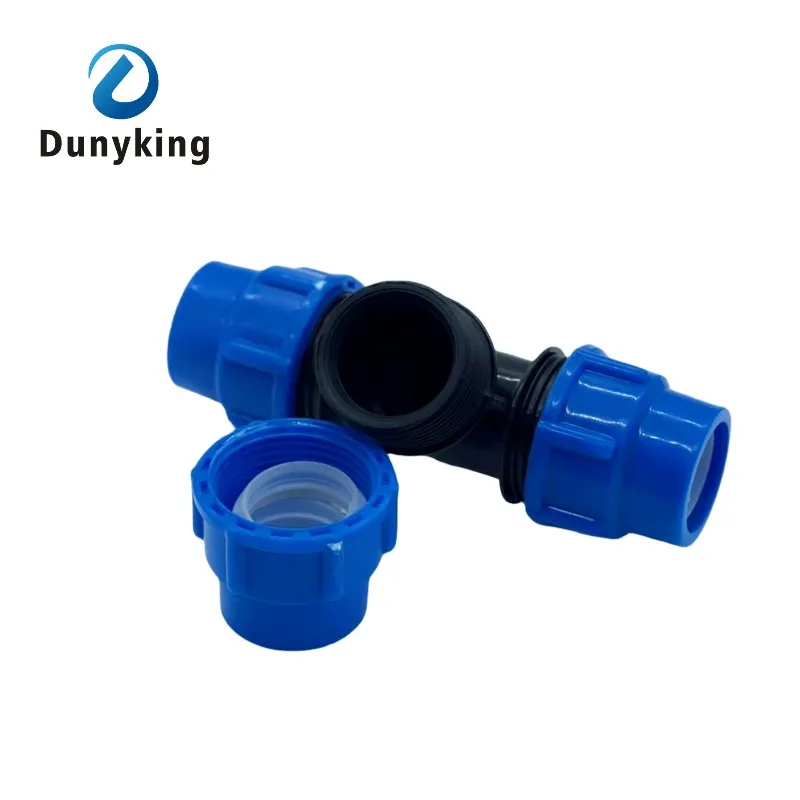 PE pipe fittings three-way quick joint tap pipe fittings plastic Tube Connector 16/20/25/32/40/50/63mm Tap Water Irrigation