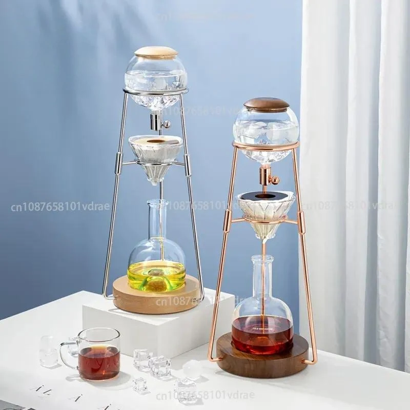 Commercial Ice Drip Coffee Maker, Cold Brew Coffee Maker for Fruit Tea and Coffee, European-Style Home Ice Brew Coffee Maker