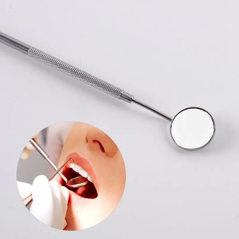 Dental Mouth Mirrors Checking Eyelash Extension Makeup Mirrors Stainless Steel Teeth Whitening Clean Oral Eyelash Supplies Tools