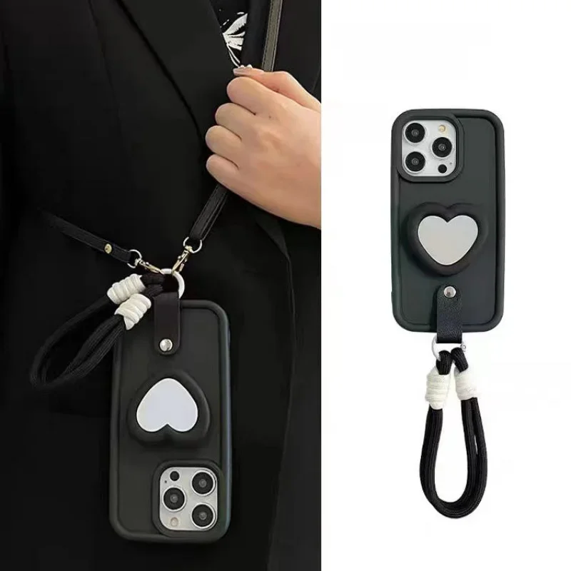 

For Huawei y9s y7p y6p Nova Y91 Y90 Y70 plus Y61 Y60 phone case stereo leather lanyard card package clip slots fashion case