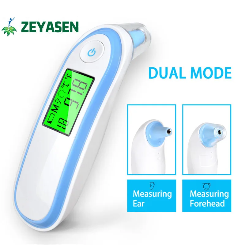 

Zeyasen 2023 Baby Thermometer Infrared Digital Lcd Body Measurement Forehead Ear Non-contact Adult Fever Ir Children Termometer