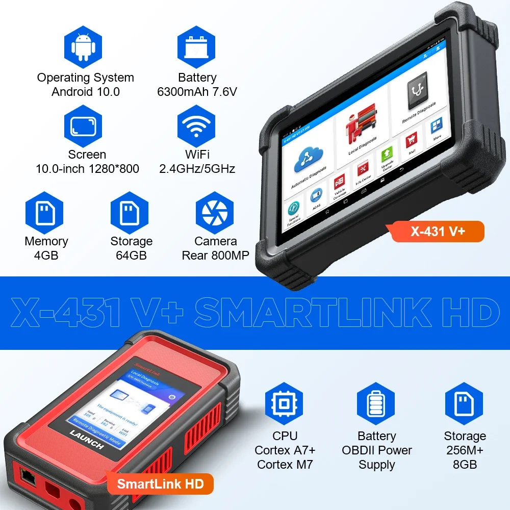 Professionele Lancering X431 V + SmartLink HD Hd3 V Voor 24V Zware Vrachtwagen OBD2 Volledige Systeem Auto diagnostisch Hulpmiddel Automotriz Scanner