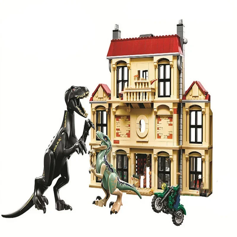 Jurassic World Park Baryonyx Carnivorous Dinosaur Bull Dragon Building Blocks Bricks Christmas Gift Toys