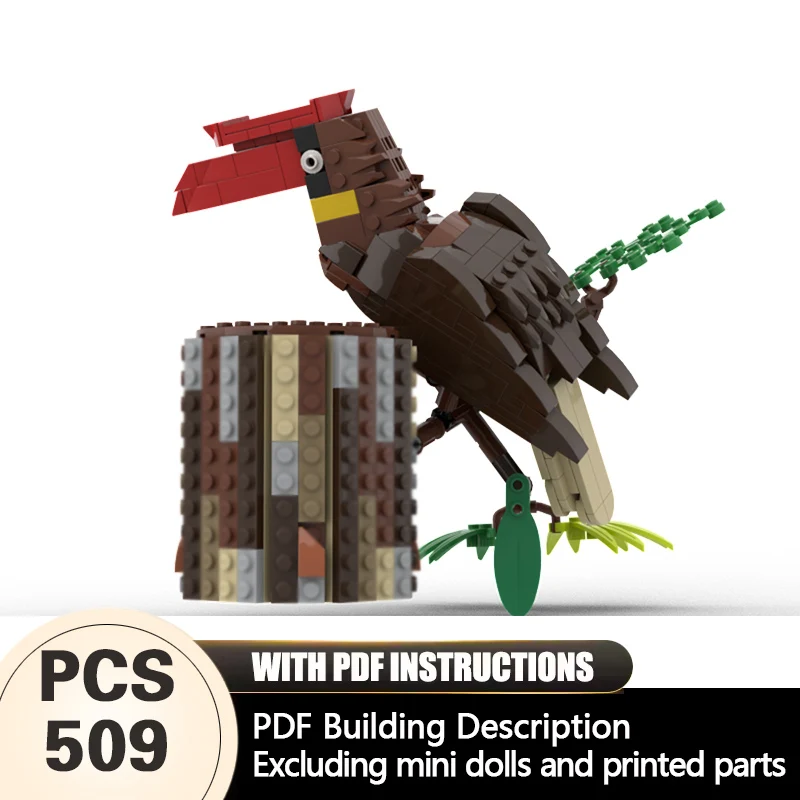 

Creators Animal Series Model MOC Building Bricks Rufous Hornbill Modular Technology Gifts Holiday Assemble Children Toys Suit