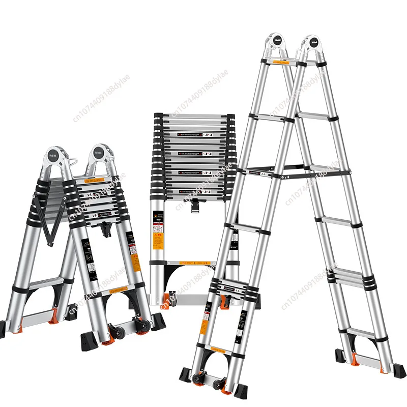 

Alloy Telescopic Step Ladder Multi-functional Lifting Engineering Stairs Thickened Herringbone Ladders Folding Stairs