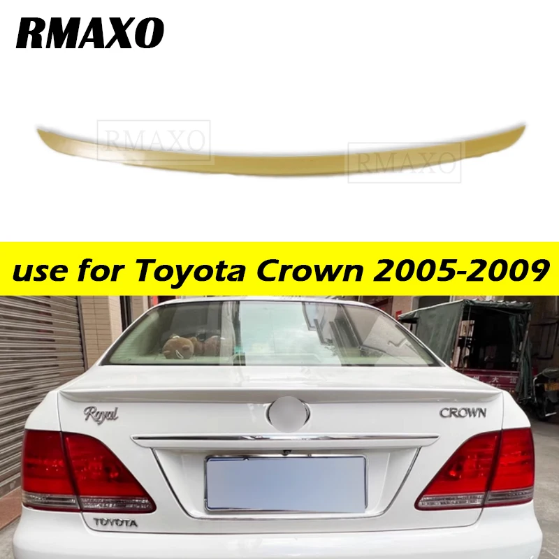

For Toyota Crown 2005 to 2009 spoiler ABS Plastic Unpainted Color Rear Lip Spoiler Wing Trunk