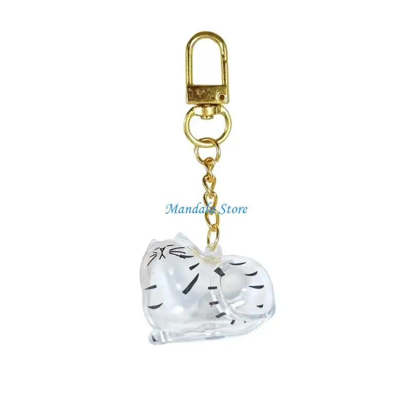 

U2JC Acrylic Pet Hair Organizers Hanging Keychain Pendant For Home Backpacks Display