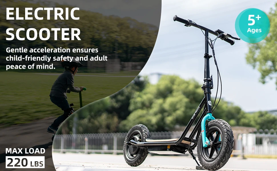 STARMOTO Kinderroller für Jungen und Mädchen im Alter von 5 bis 9 Jahren, 12-Zoll-Räder für Kinder und Jugendliche, Hinterradbremse und verstellbarer Lenker. – Detail 1