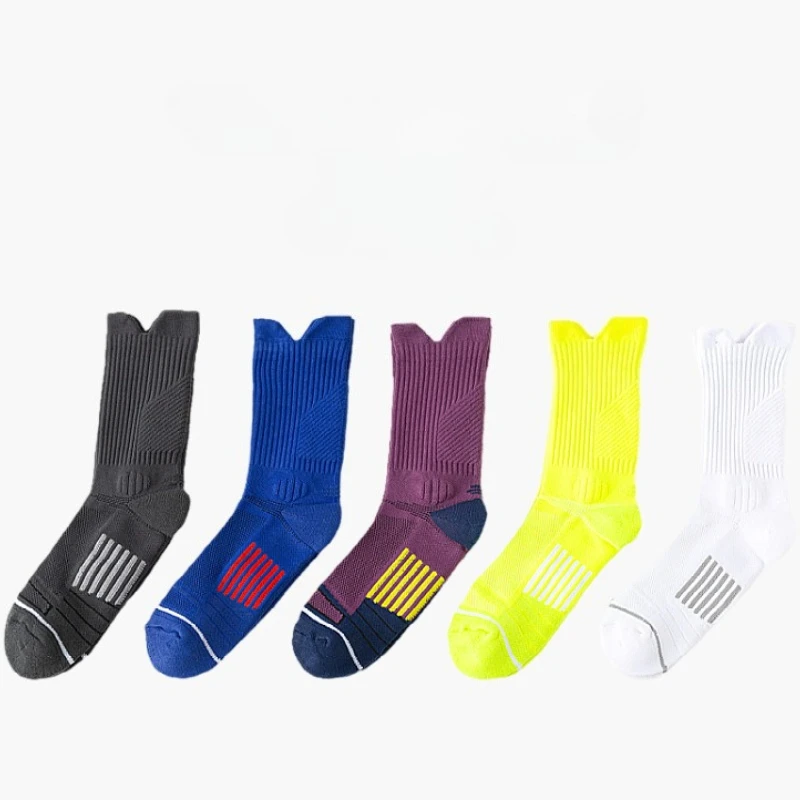 1/4/5/10 Paar Herren-Sportsocken, Polsterungstechnologie, geruchshemmend, schweißabsorbierend, atmungsaktiv, für Laufen, Basketball, Kompressionssocken