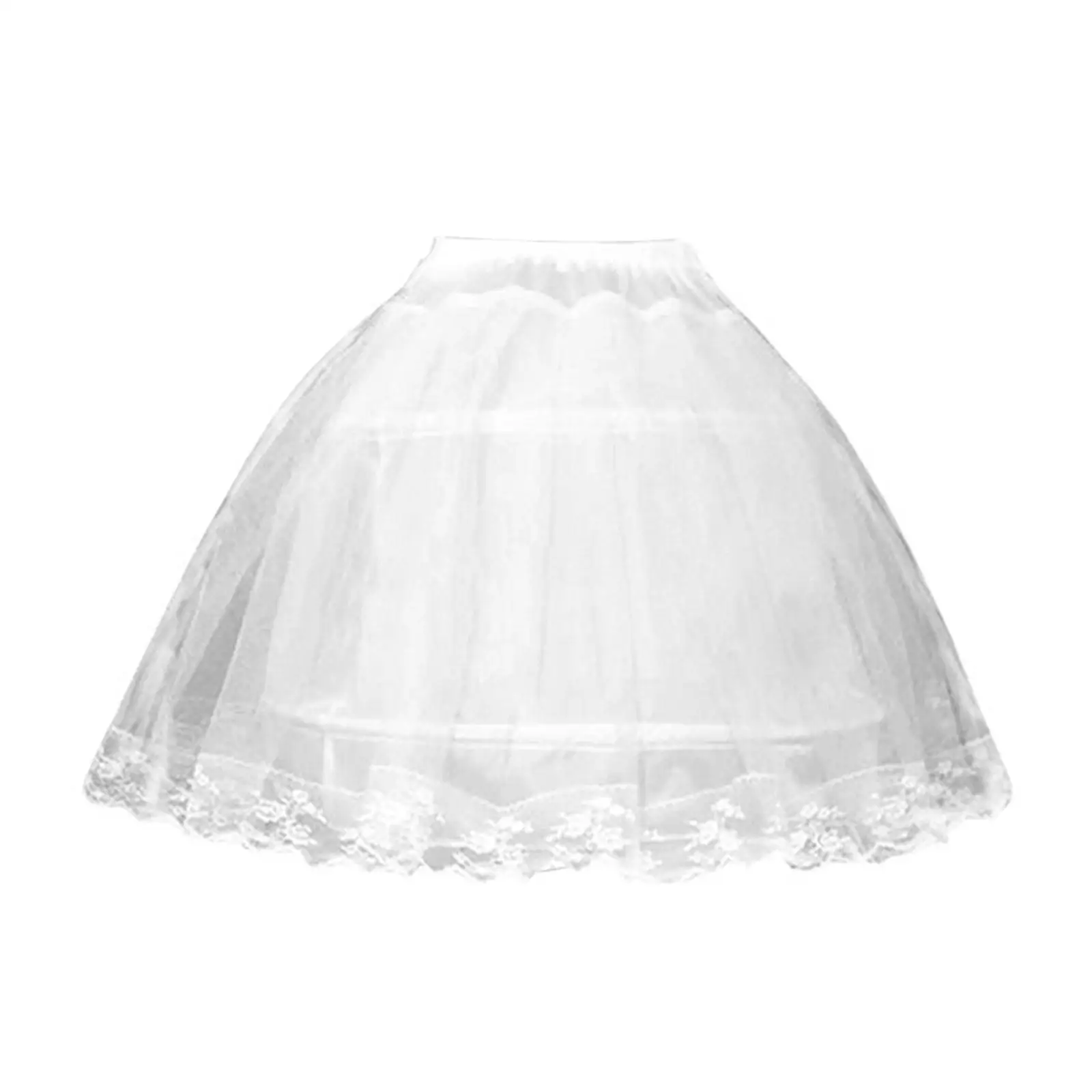 Kids Crinoline Skirt Children Slip Underskirt Wedding Elastic Waist Tutu Skirt Underskirt for Birthday Party Costume Dressing