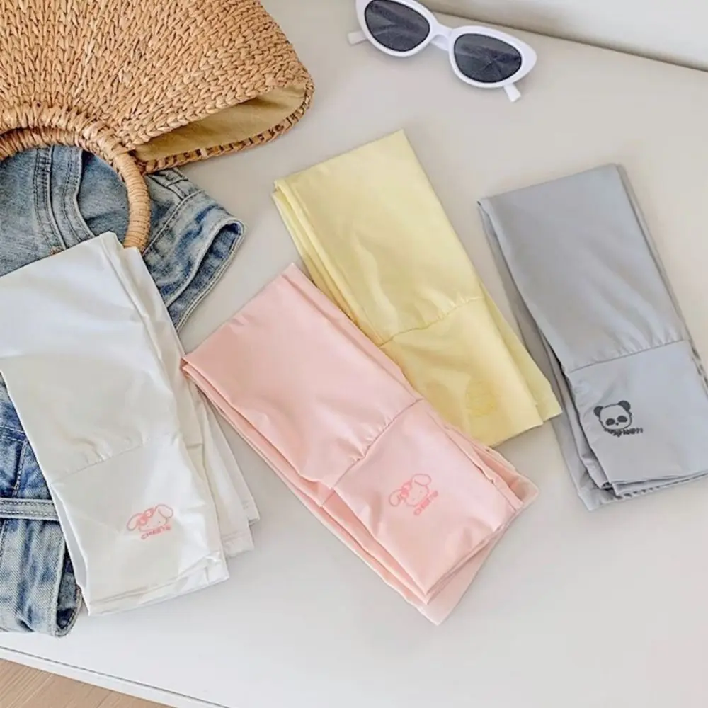 

Elastic Long Ice Silk Sleeves Thin Ice Sleeves Sunscreen Arm Covers Cartoon Animals UV Insulation Cycling Gloves Driving