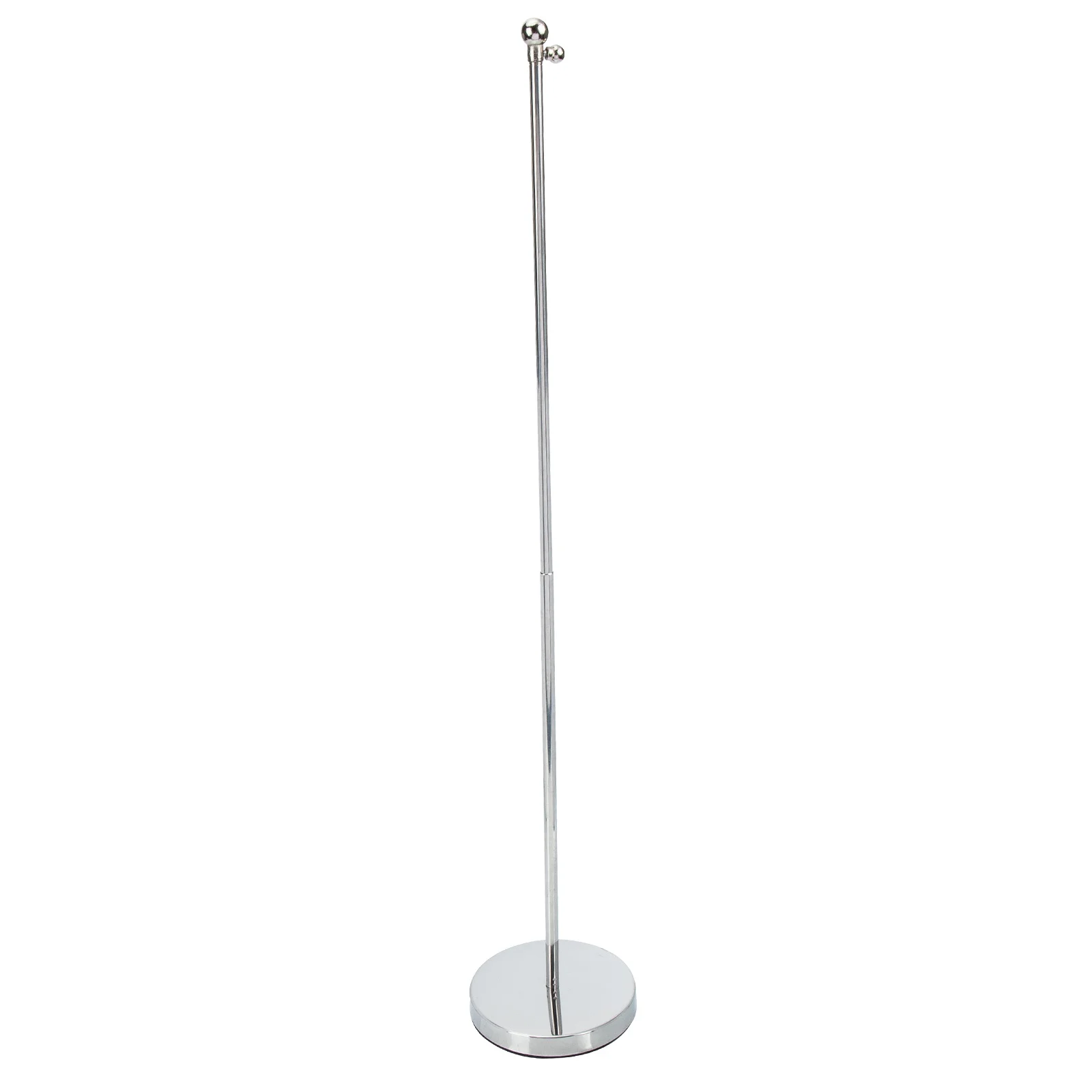 Flags Telescopic Flagpole Base Stand Holder Wear-resistant Mini Household Desktop Silver Work