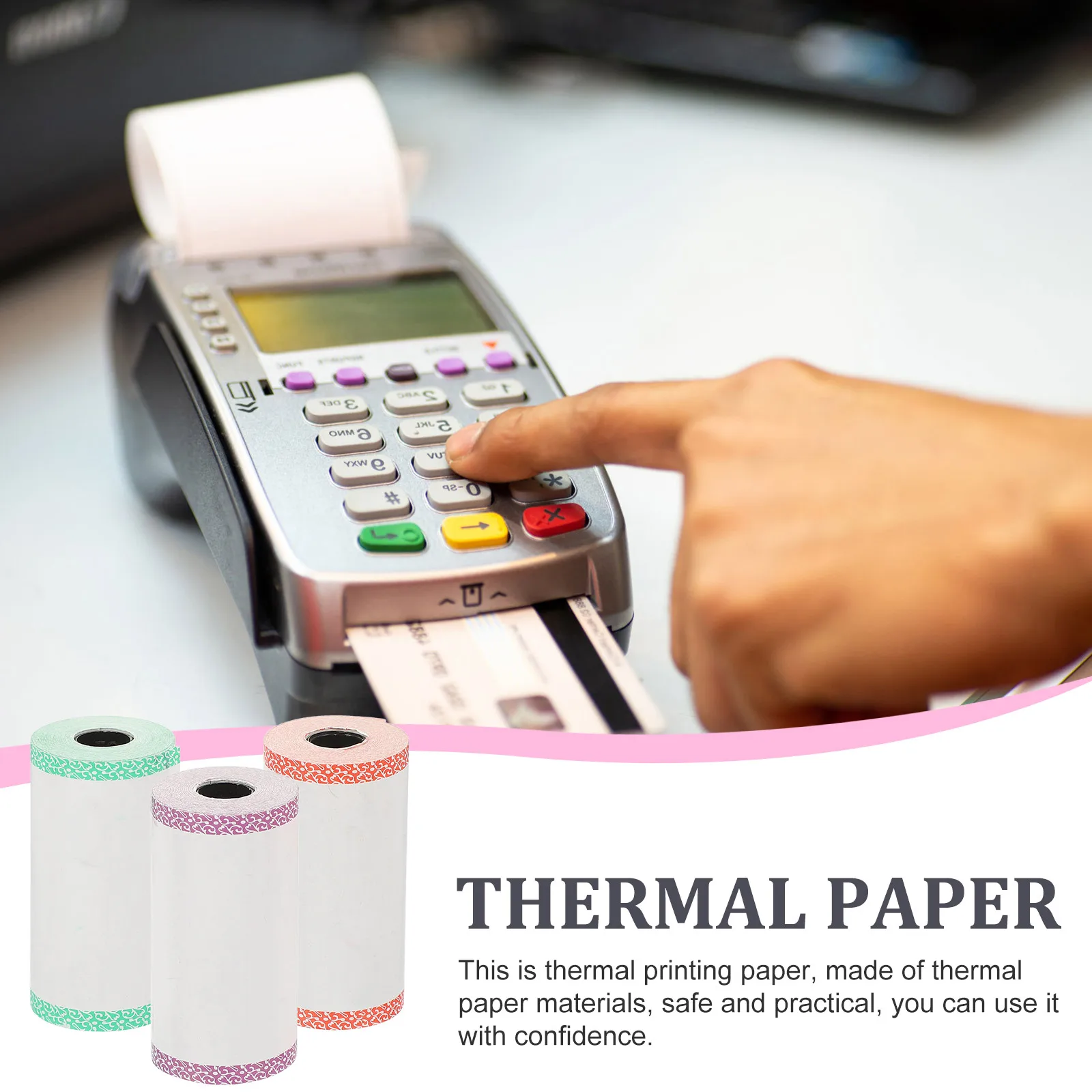 3 Rolls Thermal Cash Paper Smooth Reliable Performance for Most Thermal Printers Compact Size Convenient Carry Ideal for Retail