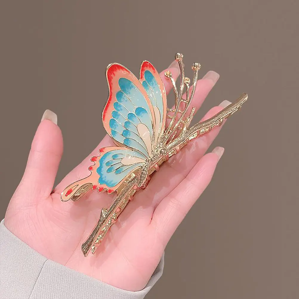 

Nonslip Butterflies Hair Jaw Clips Durable Safe Strong Gift for Female Friends Fashion Hairstyle Modifying Hair Charming
