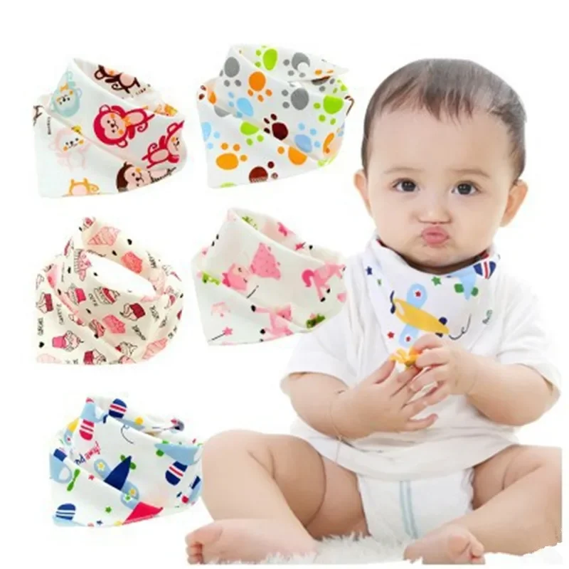 1Pc Cotton Bandana Bibs for Baby Children Boys Girls Bibs Newborn Cotton Saliva Towels Cartoon Infant Toddler Neck Scarf Stuff