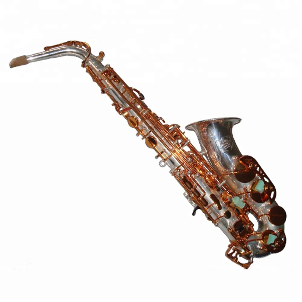 alto Chinese saxophone musical instruments bE key satin silver wholesales