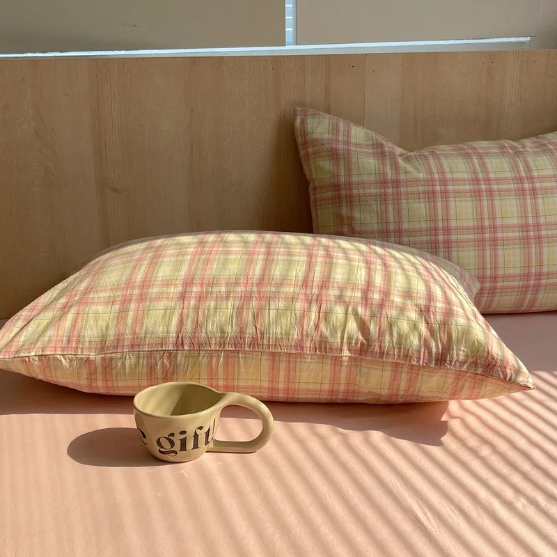 

100 Cotton Pillowcase 2 PCS Colorful Stripe Pillow Case Bedding Black Pillow Cover Envelope Pillow Case Cover Nordic Sling