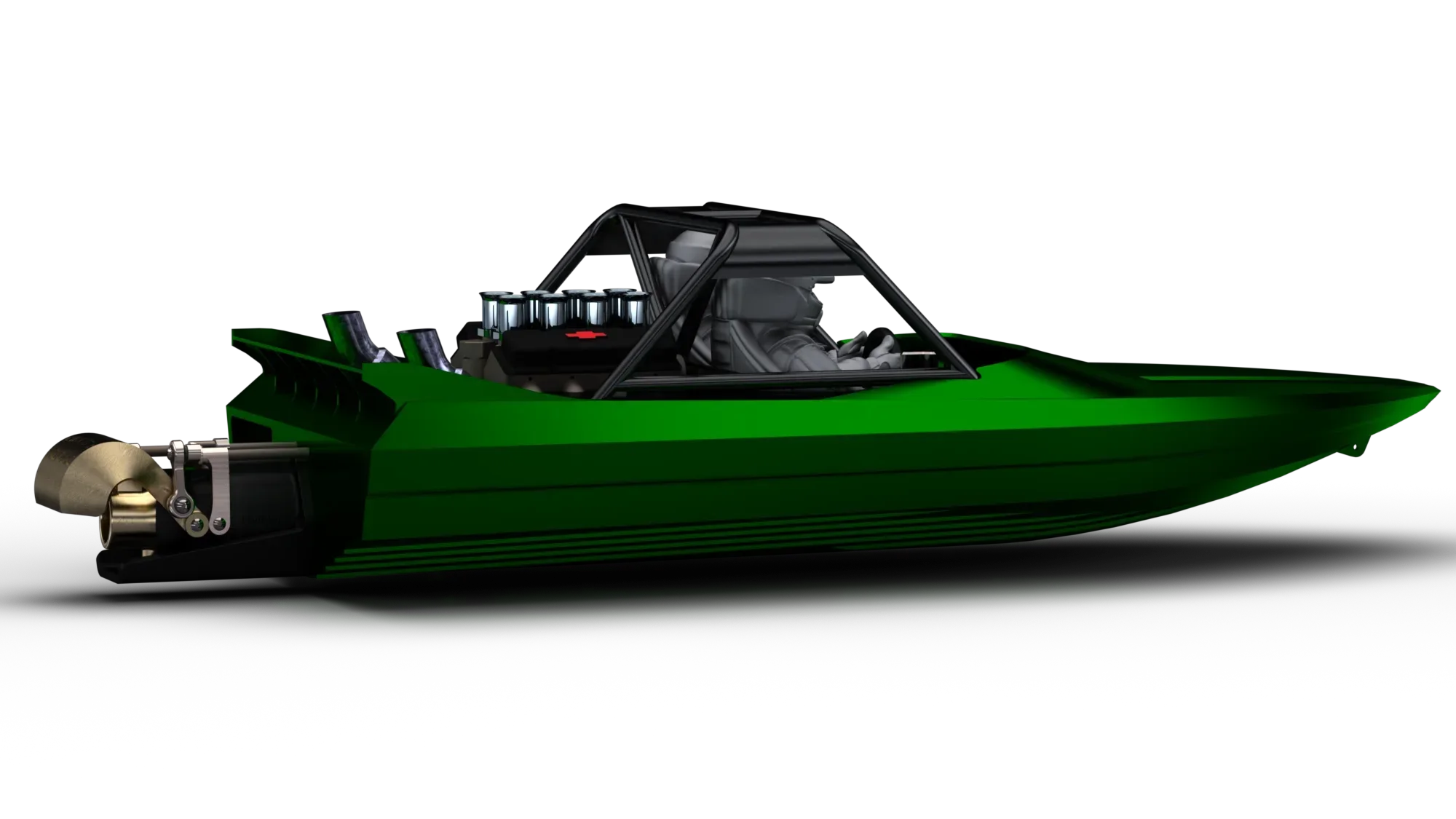 [60cm] with Reversing! KwikJetX Brushless Jet Boat 40mm Pump, Aluminum Alloy Paddle, Tianfulong Pump