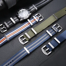 High End Soft Nylon Replacement Strap for Omega/Rolex/Seiko Watch Band Accessories 18mm 20mm 22mm 24mm Bracelet