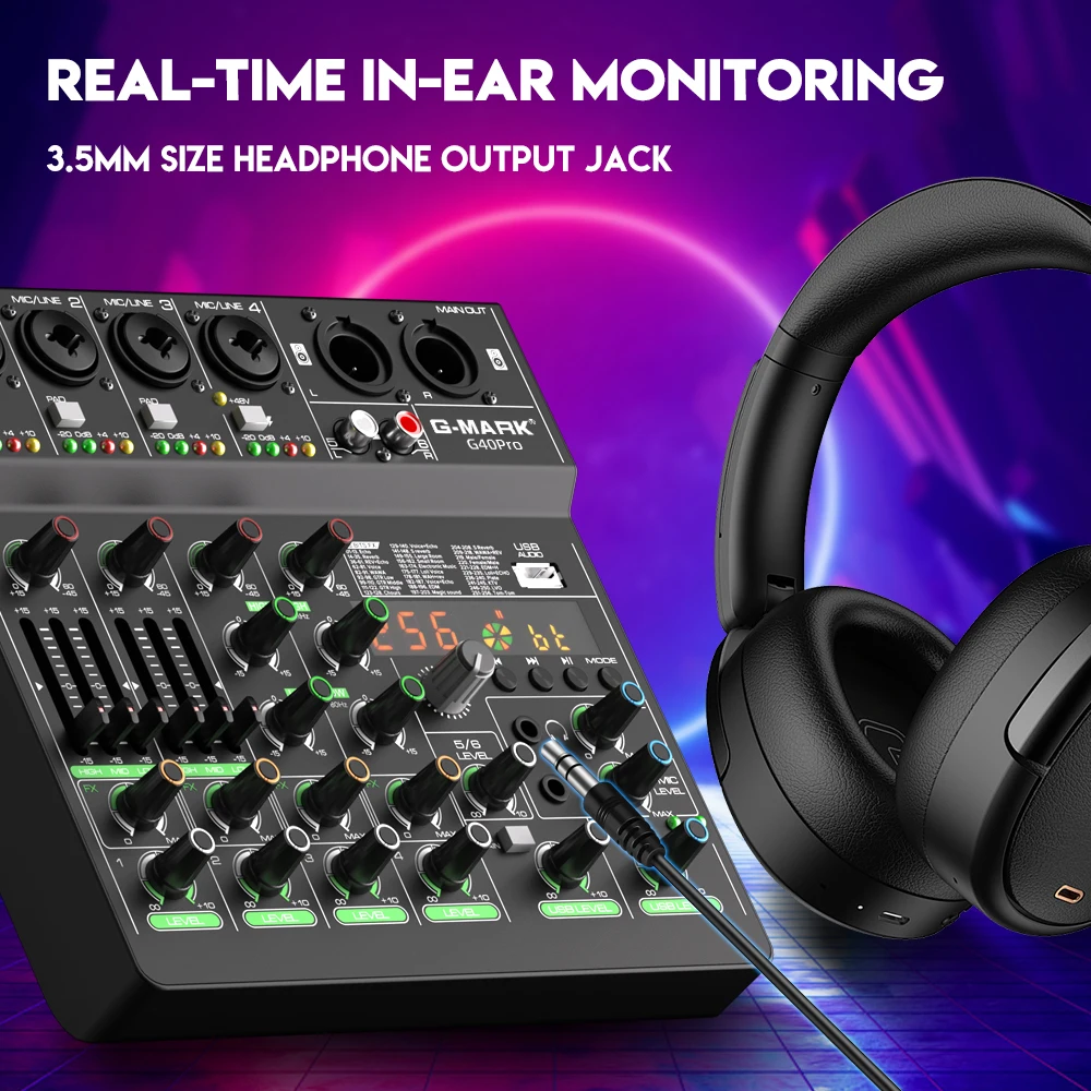 ミキシングコンソール G-MARK G40PRO 4チャンネ - Audio Mixer 4 Channel のレビューと価格