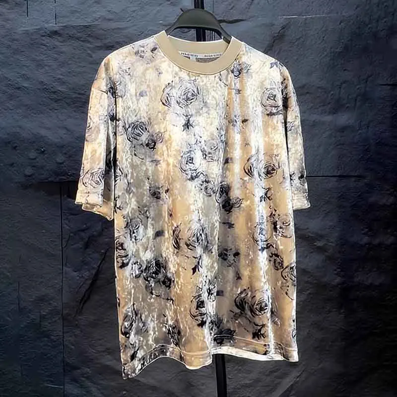 

2025 New Round Neck Short Sleeve T-Shirt Outerwear Summer Fashion Luxury Casual T-Shirt Top