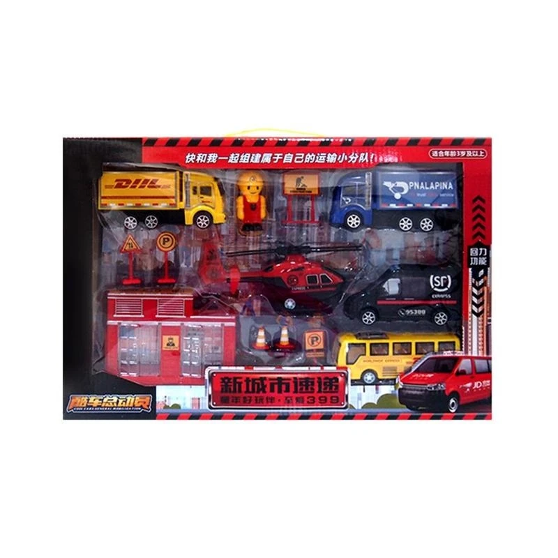 090B 1Set Carshproof Portable Toy Vehicle Pull Back Model Plane Friction Wind-up Car