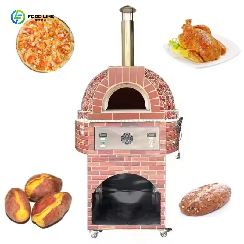 

Индивидуальный газовый кирпичный гриль для барбекю, 12-дюймовая печь для пиццы, коммерческое оборудование для выпечки