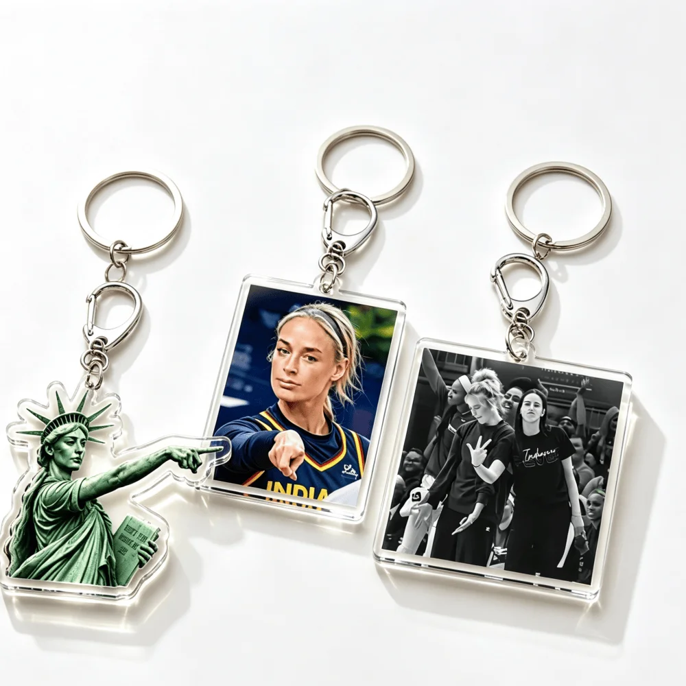 for Popular Basketball Player Caitlin Clark Women's Periphera Acrylic Keychain Backpack Accessories Exquisite Festival Gift