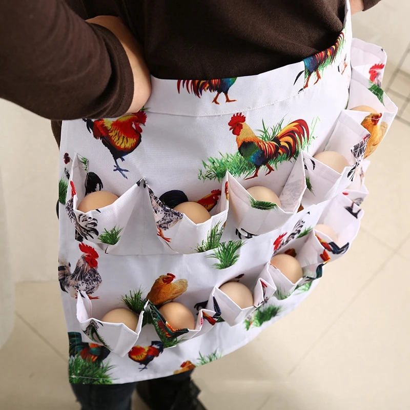 12Cell Multifun Apron Egg Collecting Apron Durable Eggs Gathering Apron Chicken Farmhouse Farm Cleaning Tools Adult