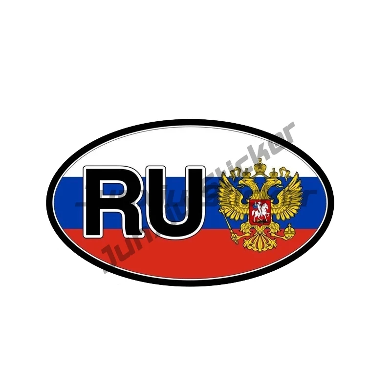 

PVC Decal RU Flag Russia Sticker Car Sticker Waterproof for Bumper Rear Window