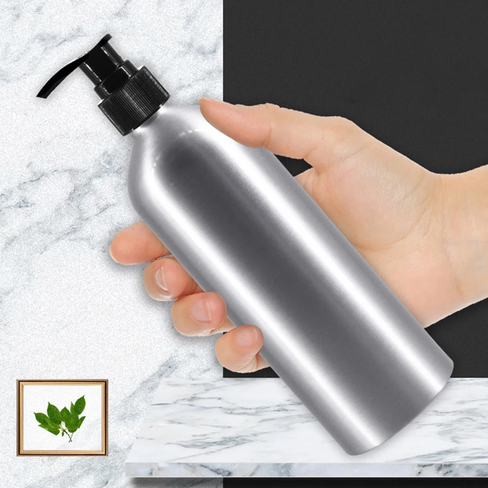 

4pcs Aluminum Bottle Pump Reusable Liquid Soap Dispenser Shampoo Lotion Travel Airless Bulk Spray Bottles Creative