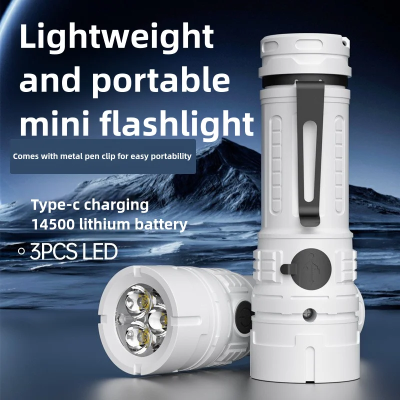 Portable Mini Flashlight, High Lumen Small Flashlight, Super Bright Handheld Flashlight, Pocket Flashlight For Home Emergencies