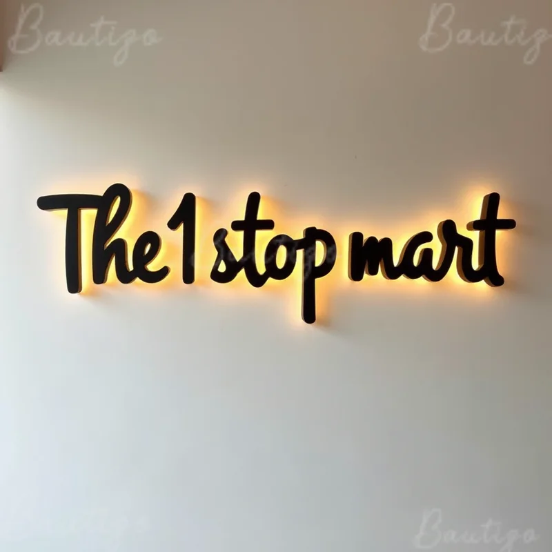 Custom LED Light Up Sign Backlit 3D Metal Letters For Outdoor Business Storefront Waterproof Illuminated LED Advertising Signage