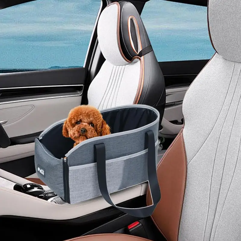 Center Console Dog Car Seat Center Console Small Dog Cat For All Seasons Removable Cushion Car Interior Pet Carrier For Balcony